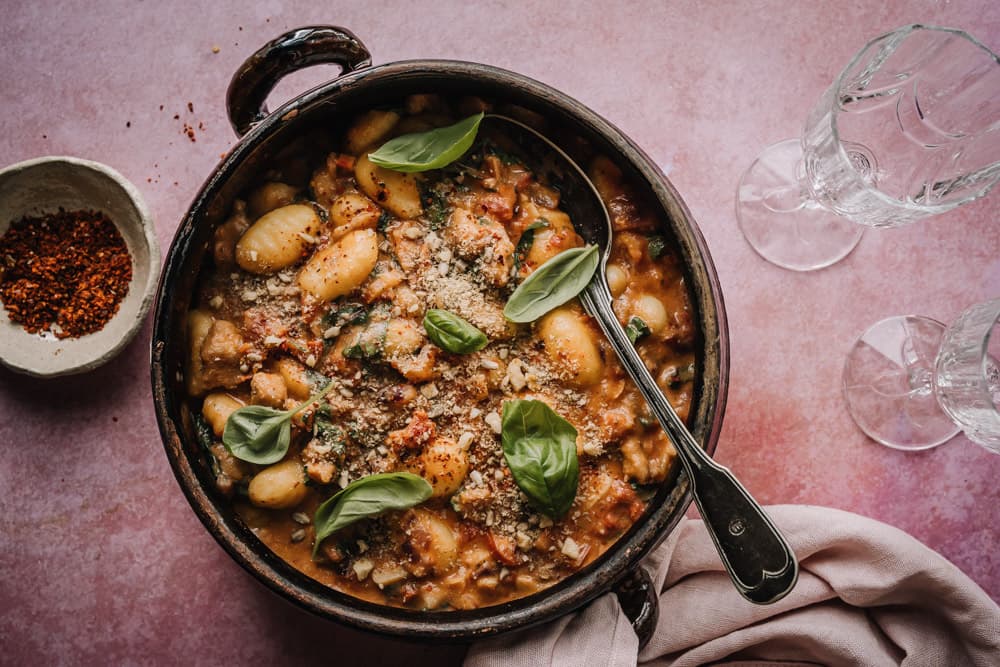 Annoskuva reseptille makkara-gnocchipannu