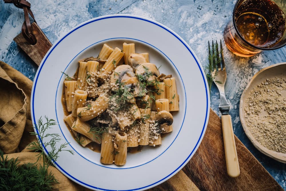 Annoskuva reseptille yhden pannun sienipasta