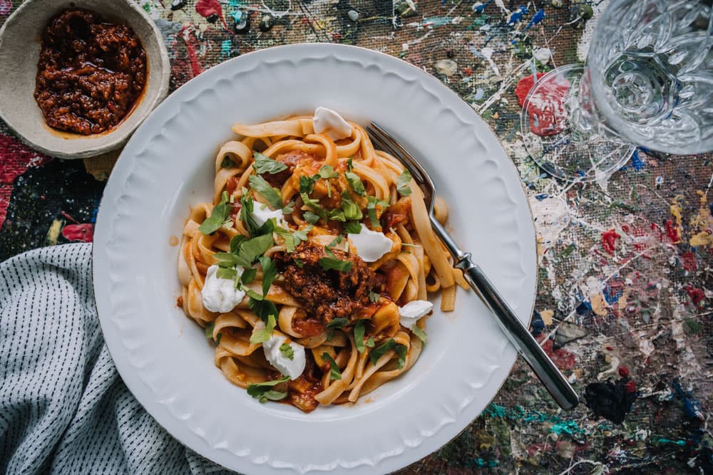 Annoskuva reseptille tomaattinen kanaton pasta