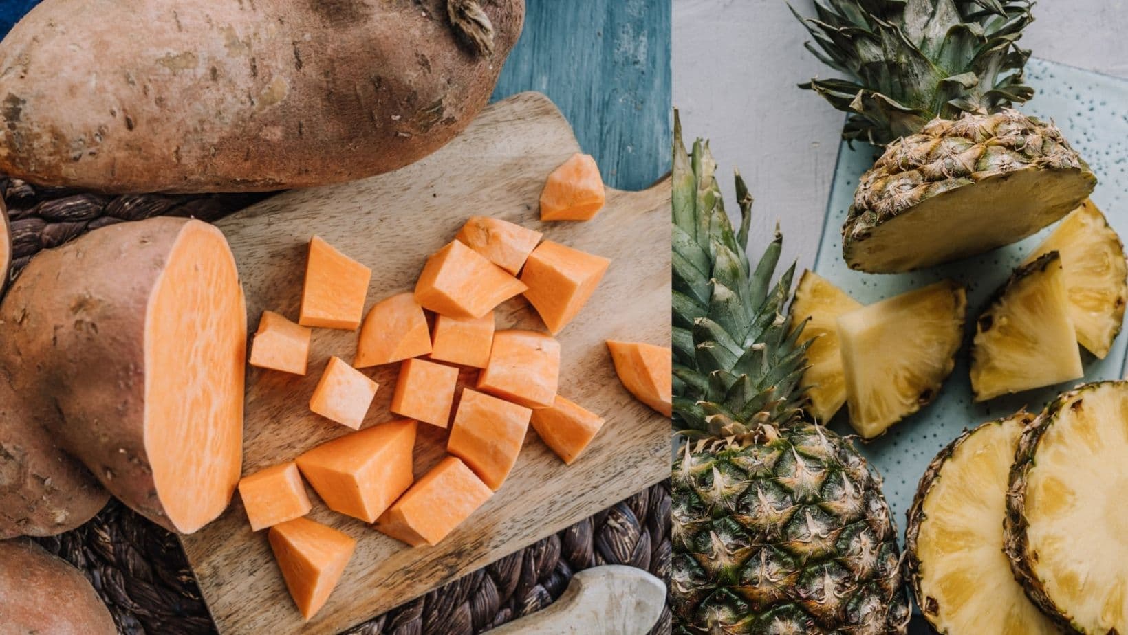 Annoskuva reseptistä bataatti ja ananas kategorialle kuukauden kasvikset