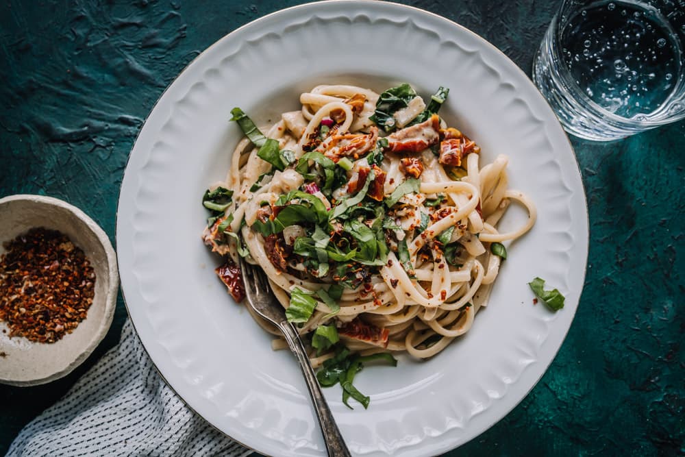 Annoskuva reseptistä aurinkokuivattu tomaatti -pasta kategorialle resepti