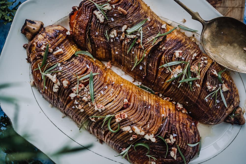 Annoskuva reseptistä hasselbackan kurpitsa kategorialle lisukkeet