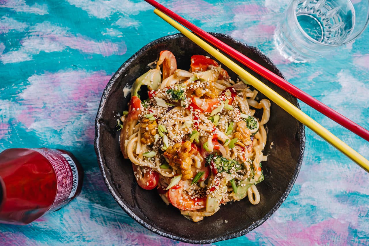 Annoskuva reseptistä Maapähkinavoi-tempenuudelit kategorialle resepti