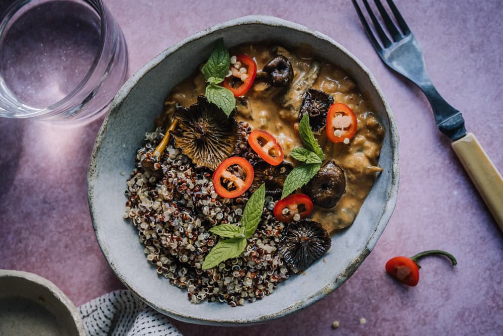 Annoskuva reseptistä munakoiso-suppilovahverocurry kategorialle pääruoka