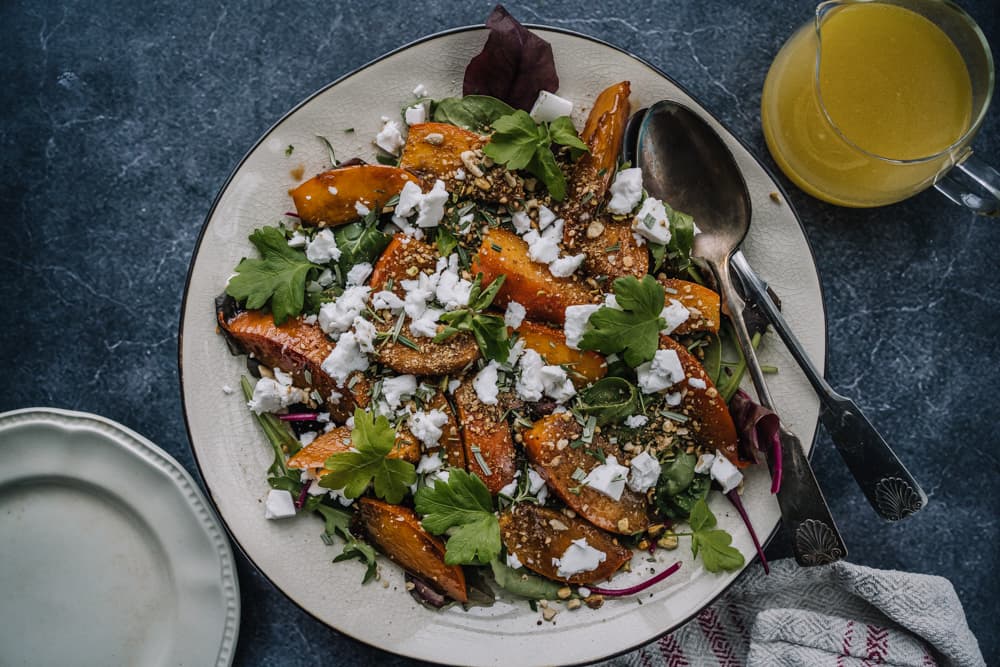 Annoskuva reseptistä persimon-dukkahsalaatti kategorialle resepti