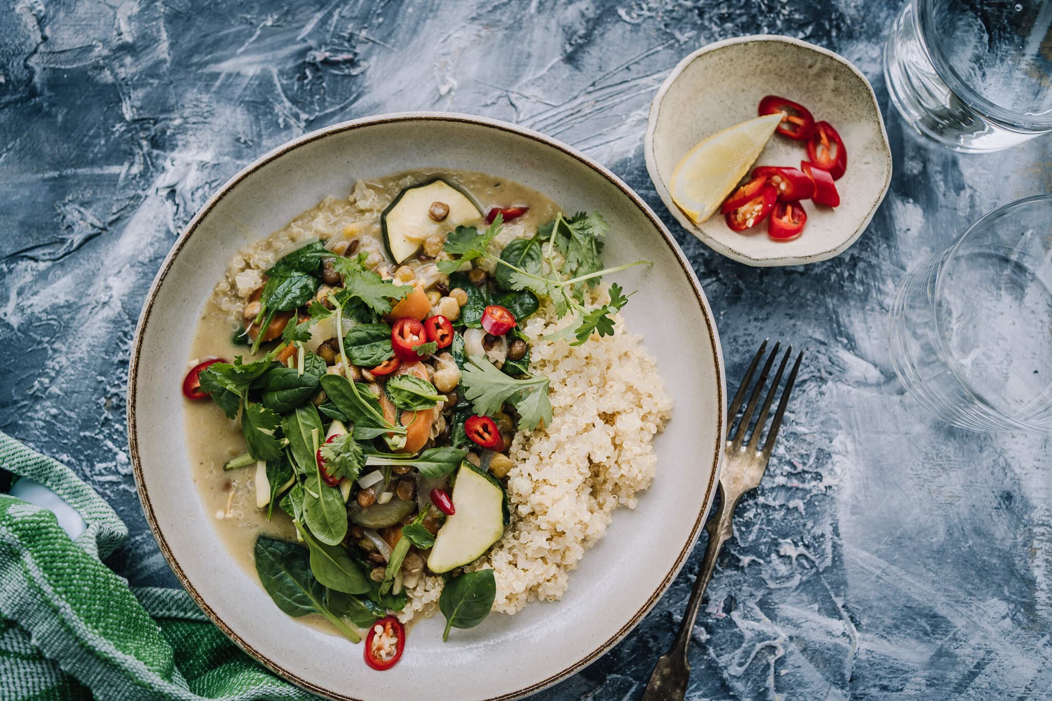 Annoskuva reseptistä vihreä linssicurry kategorialle pääruoka